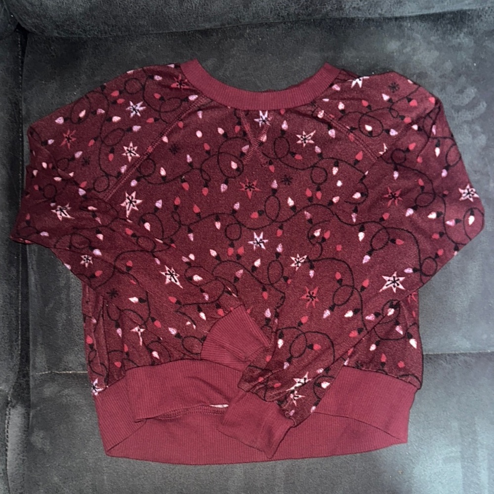 Burgundy Patterned Sweater